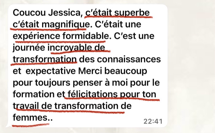 Message d’une élève